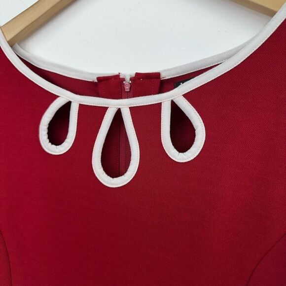 ModCloth Dear Creatures Women’s Burgundy Red Retro Skater Dress - Picture 10 of 12